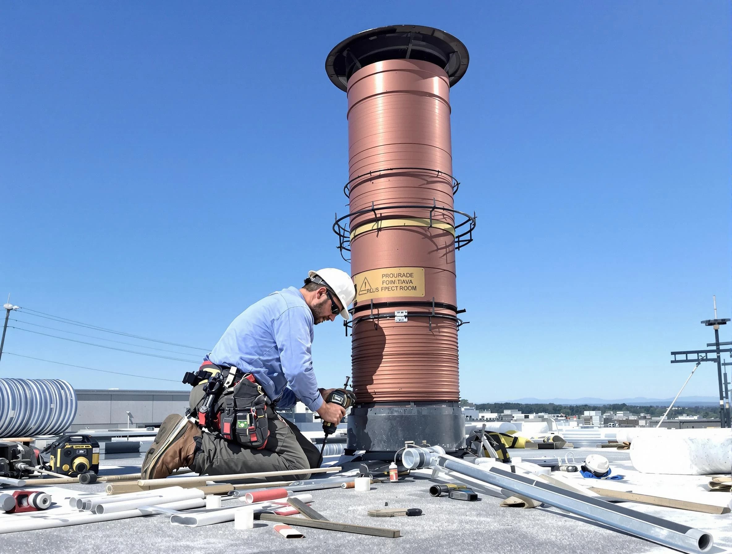 Installed chimney liner by Hooper Chimney Sweep in Hooper, UT