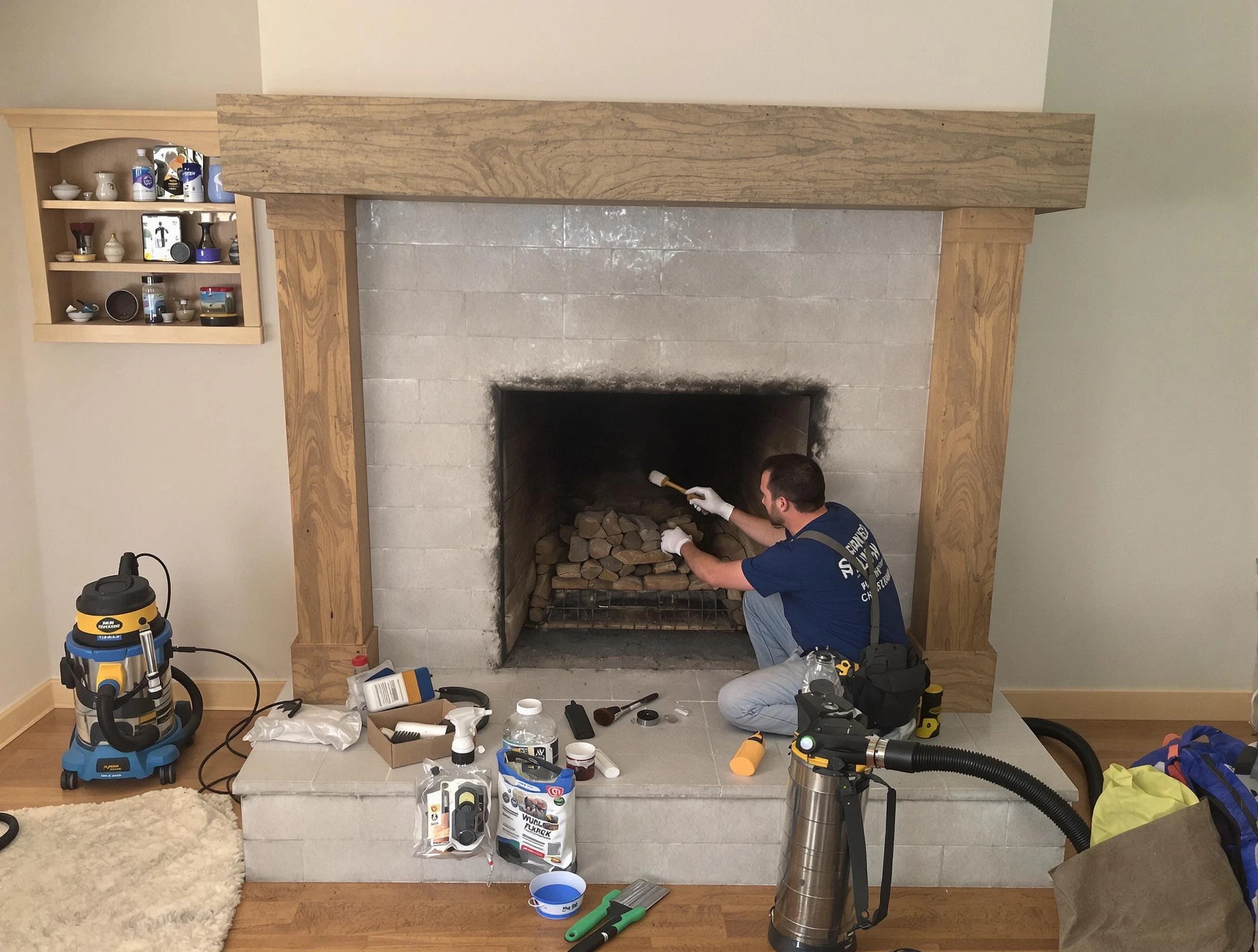 Detailed creosote removal process by Hooper Chimney Sweep in Hooper, UT