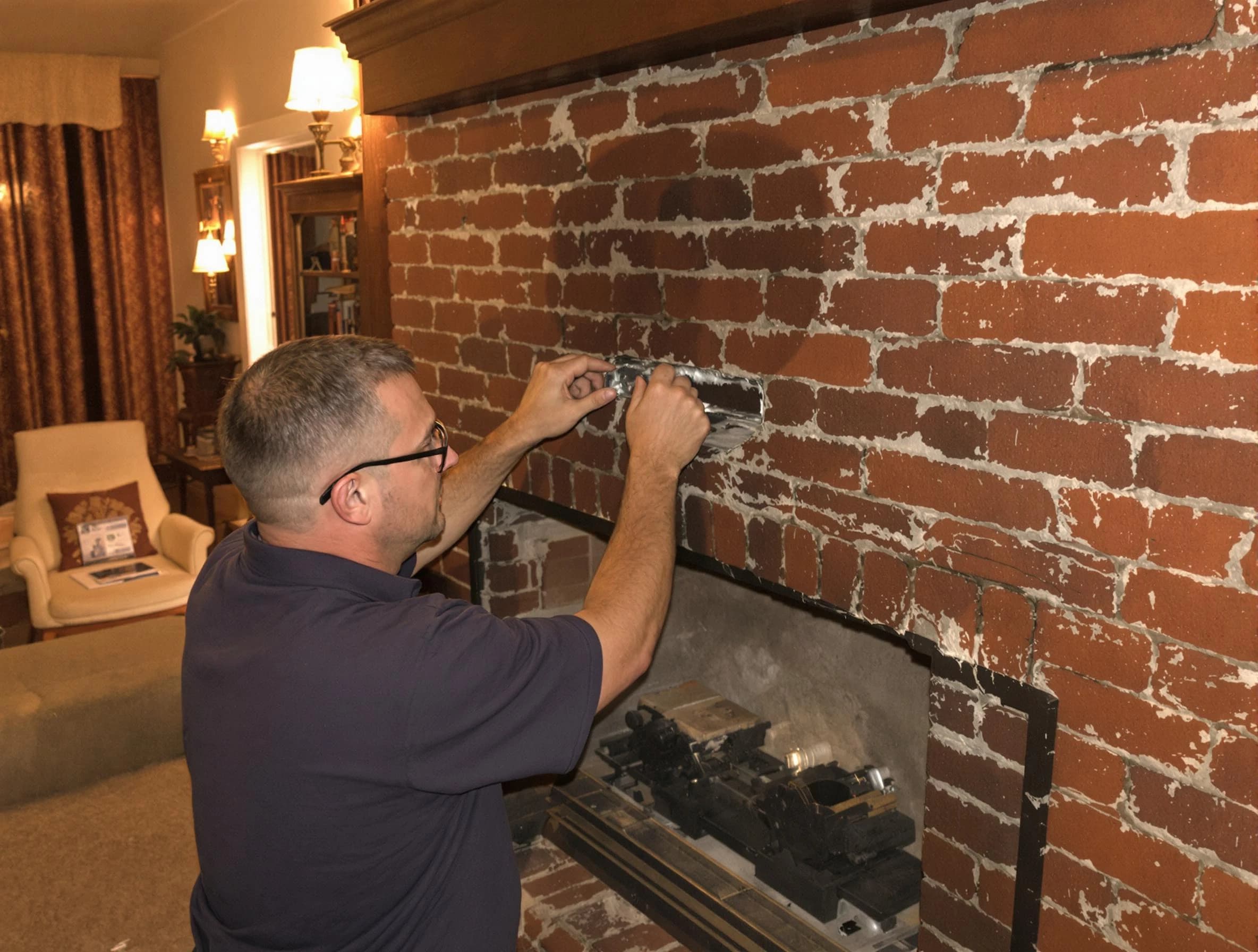 Hooper Chimney Sweep expert fixing a fireplace in Hooper, UT