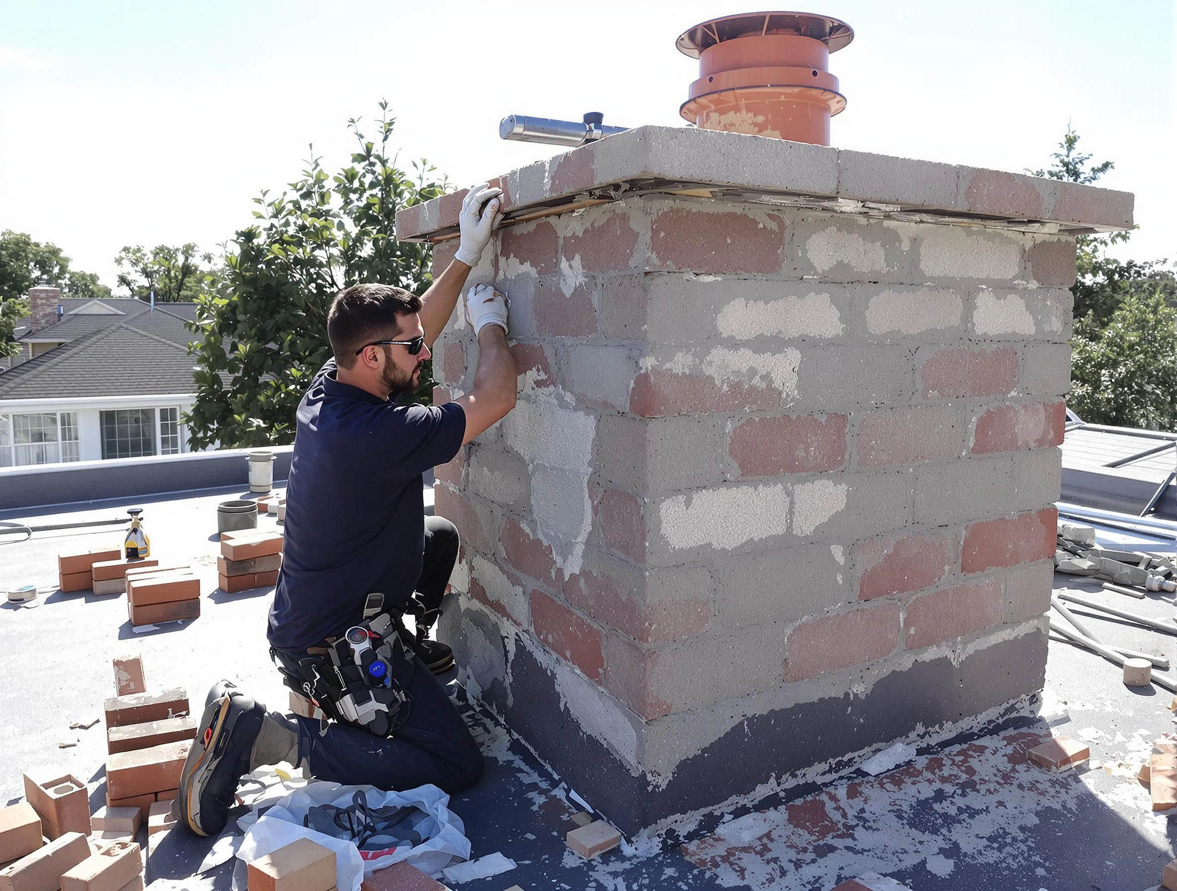 Advanced chimney repair process by Hooper Chimney Sweep in Hooper, UT