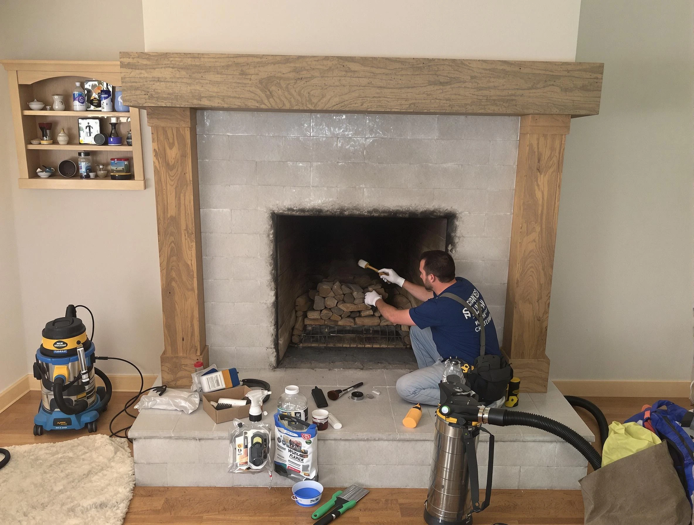 Detailed creosote removal process by Hooper Chimney Sweep in Hooper, UT