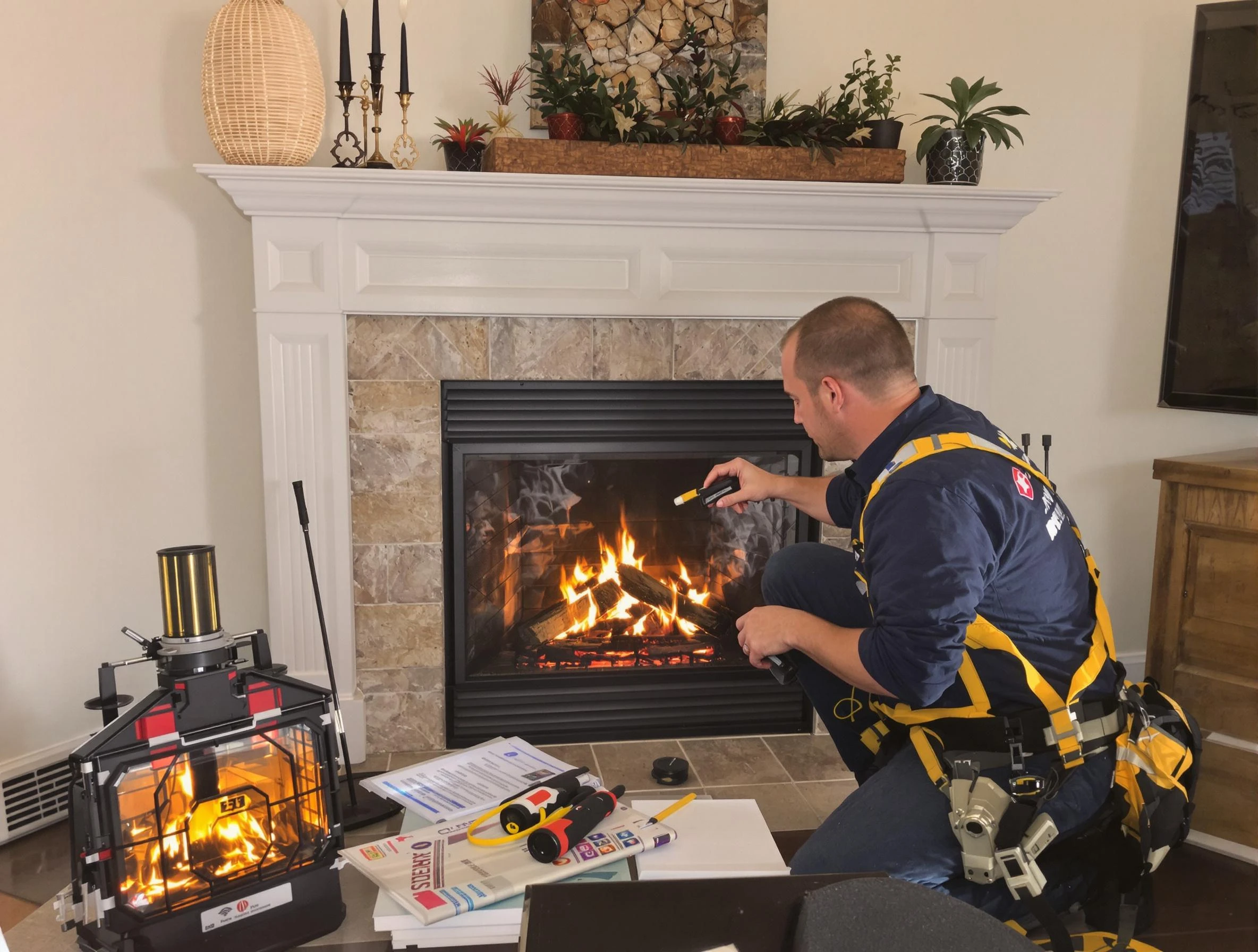 Safety-focused fireplace inspection by Hooper Chimney Sweep in Hooper, UT